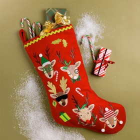 Christmas-Wishes-Embroidered-Reindeer-Stocking on sale