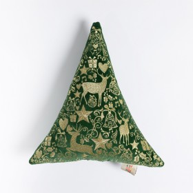 Christmas-Wishes-Green-Christmas-Tree-Cushion-35x40cm on sale