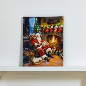 Christmas+Wishes+Santa+by+the+Fire+LED+Wall+Art