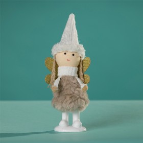 Christmas-Wishes-Angel-On-Stand-Brown-Dress on sale