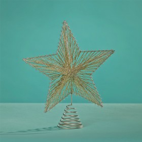 Christmas-Wishes-Glitter-Tree-Topper-H30cm on sale