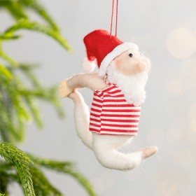 Christmas-Wishes-Santa-Doing-Yoga-Hanging-Decoration on sale