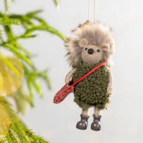 Christmas-Wishes-Hedgehog-With-Bag-Hanging-Decoration on sale