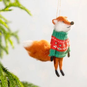 Christmas-Wishes-Fox-In-Xmas-Jumper-Hanging-Decoration on sale
