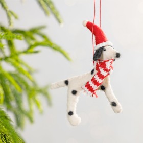 Christmas-Wishes-Dalmation-With-Scarf-Hanging-Decoration on sale