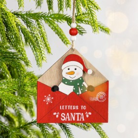 Christmas-Wishes-Snowman-In-Letter-Hanging-Christmas-Tree-Decoration on sale