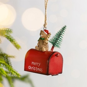Christmas-Wishes-Metal-Teddy-On-Letterbox-Hanging-Christmas-Tree-Decoration on sale
