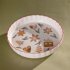 Christmas-Wishes-Christmas-Ceramic-Round-Baking-Dish on sale