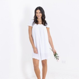 Gracious+Living+100%25+Cotton+Short+Sleeve+Nightie