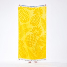 Seaside+Supplies+Double+Jacquard+Velour+Beach+Towel+Pineapple+100x180cm