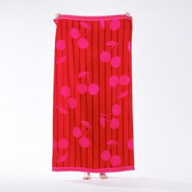 Seaside-Supplies-Double-Jacquard-Velour-Beach-Towel-Cherry-100x180cm on sale