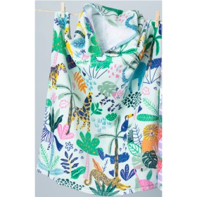 Printed-Velour-Kids-Poncho-Safari on sale