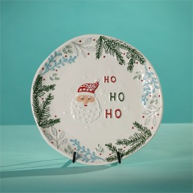 Christmas+Wishes+Santa+Ceramic+Plate+Small