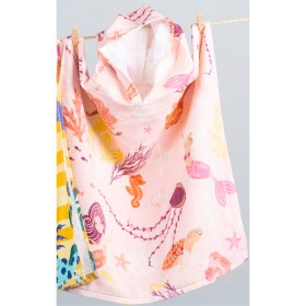Printed-Velour-Kids-Poncho-Mermaids on sale