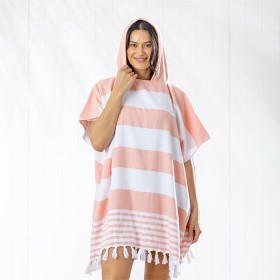 Cove-St-Tropez-Adult-Beach-Poncho-Orange on sale