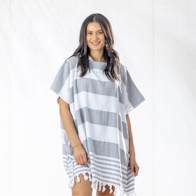 Cove+St+Tropez+Adult+Beach+Poncho+-+Charcoal