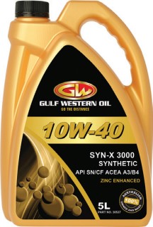 Gulf-Western-SYN-X-3000-10W-40-5L-Engine-Oil on sale