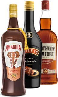 Amarula+Cream%2C+Baileys+Irish+Cream+Salted+Caramel+or+Southern+Comfort+1L