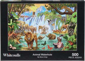 Whitcoulls-Animal-Waterhole-500-Piece-Puzzle on sale