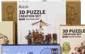 Rolife+3D+Blossom+Cart+Wooden+Puzzle