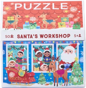 Crocodile+Creek+Santa%26rsquo%3Bs+Workshop+50+Piece+Puzzle
