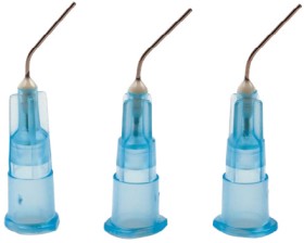 NEW+Henry+Schein+Prebent+Etch+Dispensing+Tips+25g+Blue+100pk