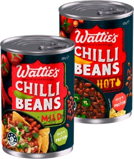 Watties-Chilli-Beans-420g on sale