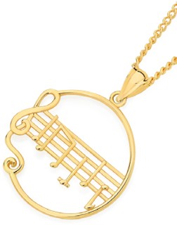 9ct+Music+Pendant
