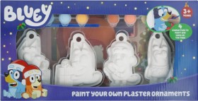 Paint-Your-Own-Christmas-Bluey-Characters-Plaster-Ornaments on sale