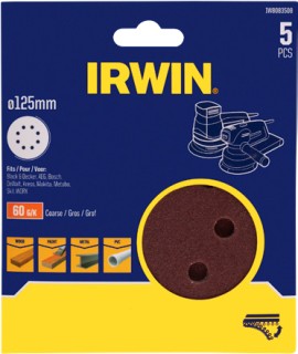 Irwin-125mm-Orbital-Sanding-Discs-Pack-of-5 on sale