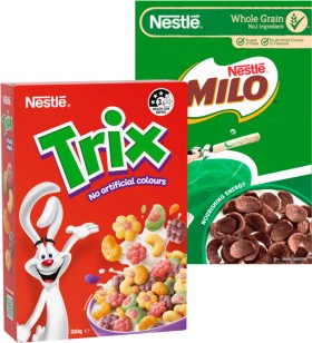Nestl%26eacute%3B+Milo+350g+or+Duo+340g%2C+Trix+310g+or+Uncle+Tobys+Cheerios+320g+Cereal