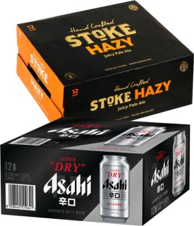 Stoke-Cans-or-Asahi-Cans-12-Pack on sale