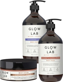 Glow-Lab-Body-Wash-900ml-or-Body-Scrub-200ml on sale