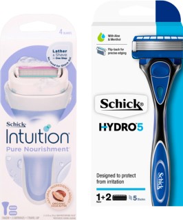 Schick+Intuition+or+Hydro+5+Razor+%2B+2+Blades