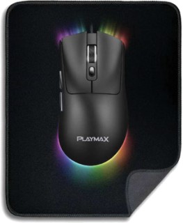 Playmax-RGB-Gaming-Mouse-and-Mouse-Mat-Combo-Black on sale