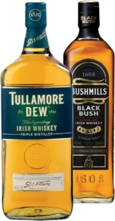 Tullamore+Dew+Irish+Whiskey+1L+or+Bushmills+Black+Bush+Irish+Whiskey+700ml
