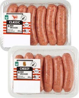 Woolworths-Cheesy-Beef-6-Pack-Classic-Beef-6-Pack-Italian-Pork-6-Pack-or-Breakfast-Sausages-10-Pack on sale