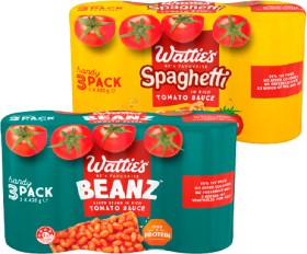 Wattie%26rsquo%3Bs+Baked+Beanz+or+Spaghetti+Handypack+3x420g