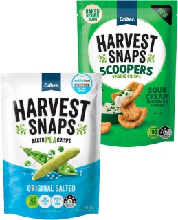 Harvest-Snaps-120g-or-Harvest-Scoopers-90g on sale