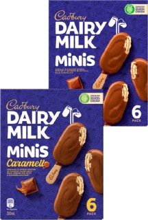 NEW-Cadbury-Dairy-Milk-Vanilla-or-Caramello-Minis-6-Pack on sale
