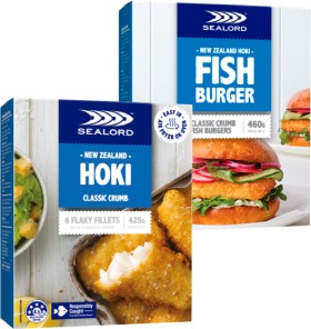 Sealord+Hoki+Fillets+425g+or+Burger+460g