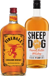 Fireball+Cinnamon+Whisky+or+Sheep+Dog+Peanut+Butter+Whiskey+1L