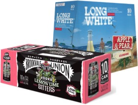 Long+White+Range+4.8%25+10+x+320ml+Bottles+or+Brookvale+Union+Range+10+x+330ml+Cans