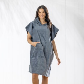 Unisex-Beach-Poncho-Charcoal on sale