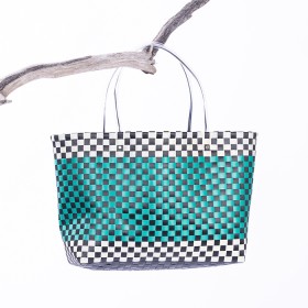 Marlo+Sara+Woven+Beach+Bag+Green