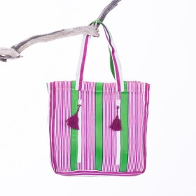 Marlo+Apollo+Beach+Bag+Pink%2FGreen