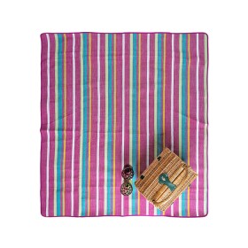 Outsidings+Hudson+Picnic+Mat+Bright+Stripe+150x135cm