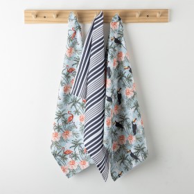 Design+Republique+Tropics+Cotton+Tea+Towels+3+Pack+Birds
