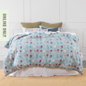 Amparo-100-French-Flax-Linen-Printed-Bedding-Duvet-Cover-Set-Priscilla on sale
