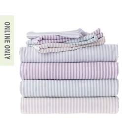 Delvine+Striped+Microfibre+Sheet+Sets